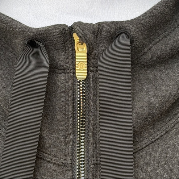 Lululemon Principal Dancer Women 8 Heathered Black French Terry Oversized Long - Picture 6 of 13